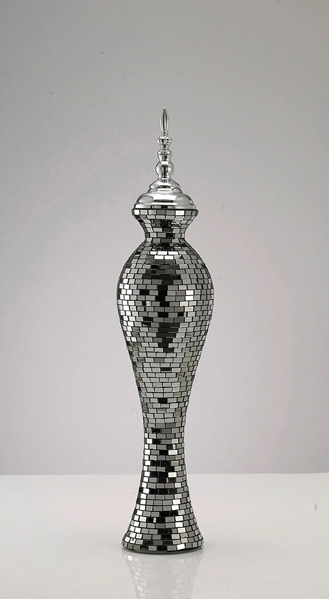 IL70228  Anika Mosaic Ornament Medium Silver